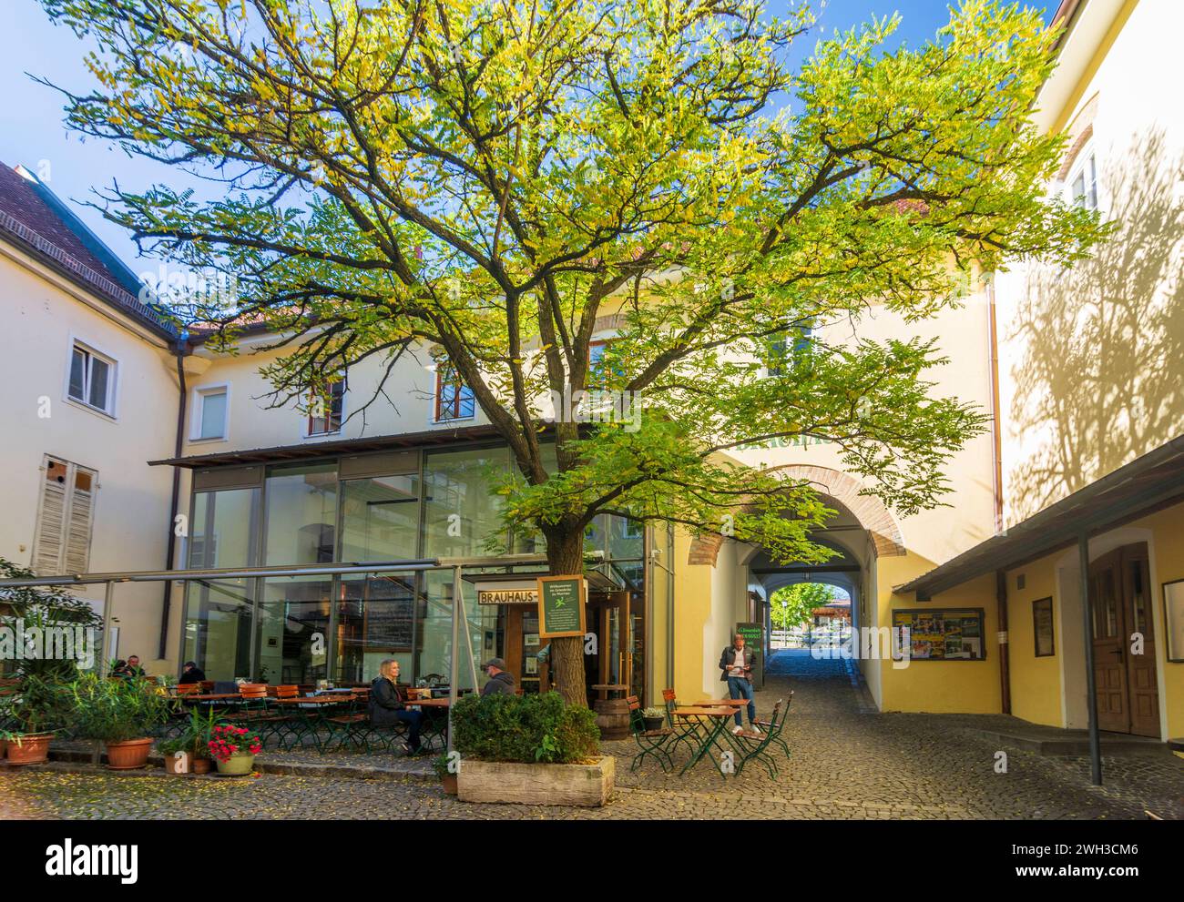 Brauerei Brauhaus Griesbräu, Altstadt Murnau am Staffelsee Oberbayern, Pfaffenwinkel, Oberbayern, Bayern Deutschland Stockfoto