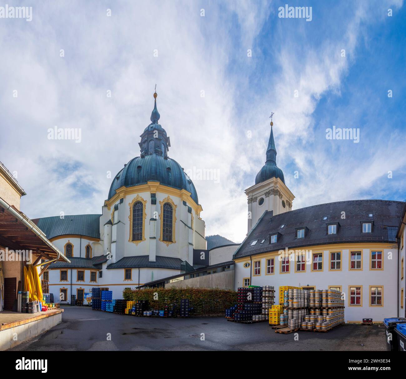 Kloster Ettal, Brauerei Ettal Oberbayern, Garmisch-Partenkirch Bayern, Bayern Deutschland Stockfoto