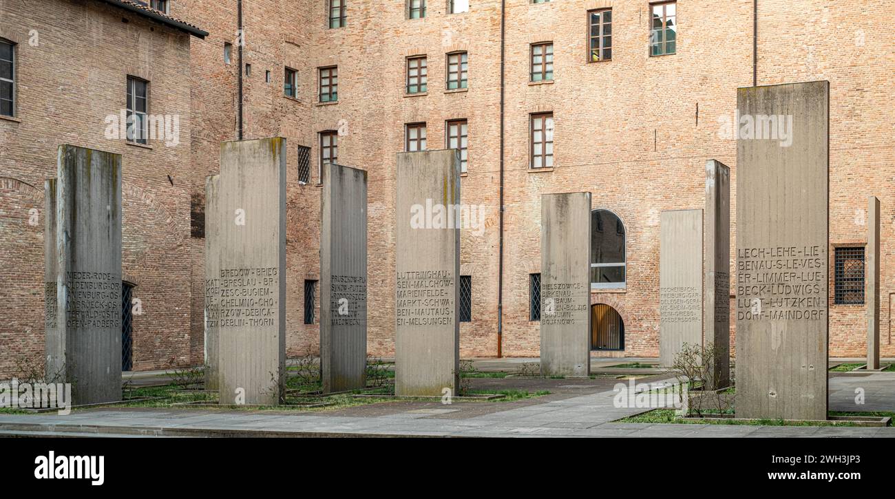 Museum-Denkmal für den politischen und rassischen Deportierten, 1973, BBPR-Studio, Carpi, Provinz Modena, Emilia-Romagna; Italien Stockfoto