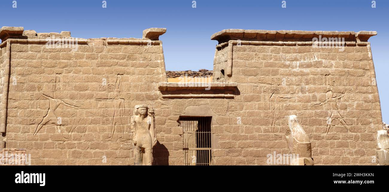 Der Tempel von Wadi al-Seboua, Nassersee, Ägypten Stockfoto