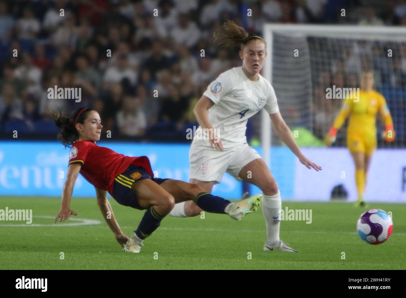 Keira Walsh England gegen Spanien UEFA Womens Euro Brighton Community Stadium (Amex Stadium) 20. Juli 2022 Stockfoto