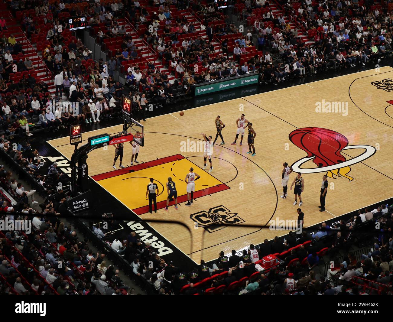 Miami Heat Basketballspiel NBA Stockfoto