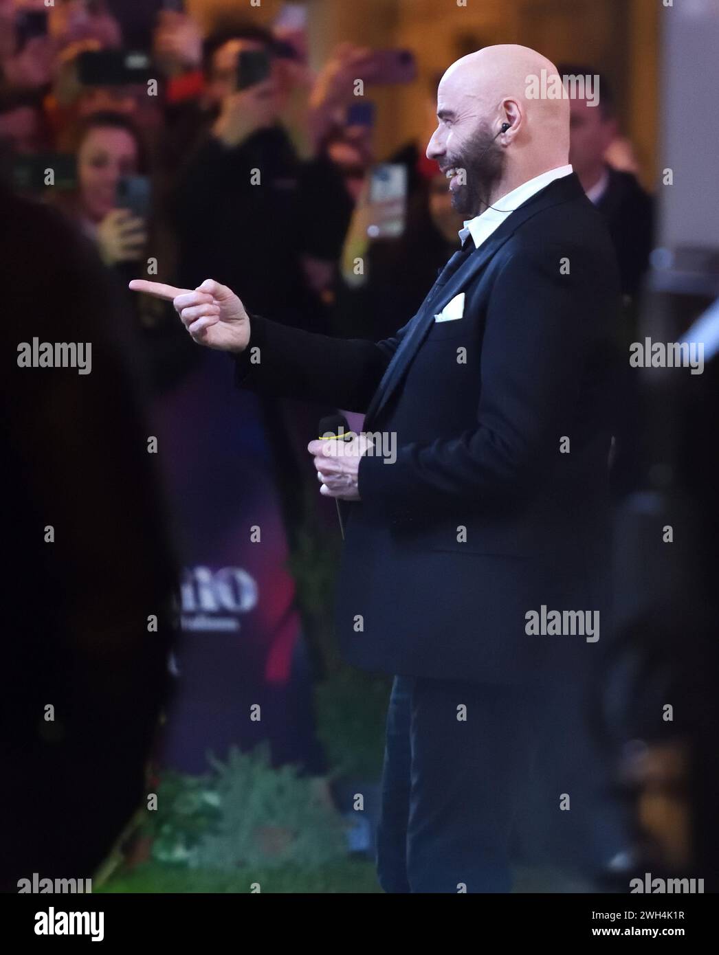 Sanremo, Italien. Februar 2024. John Travolta auf der Sanremo 2024 Credit: Independent Photo Agency/Alamy Live News Stockfoto