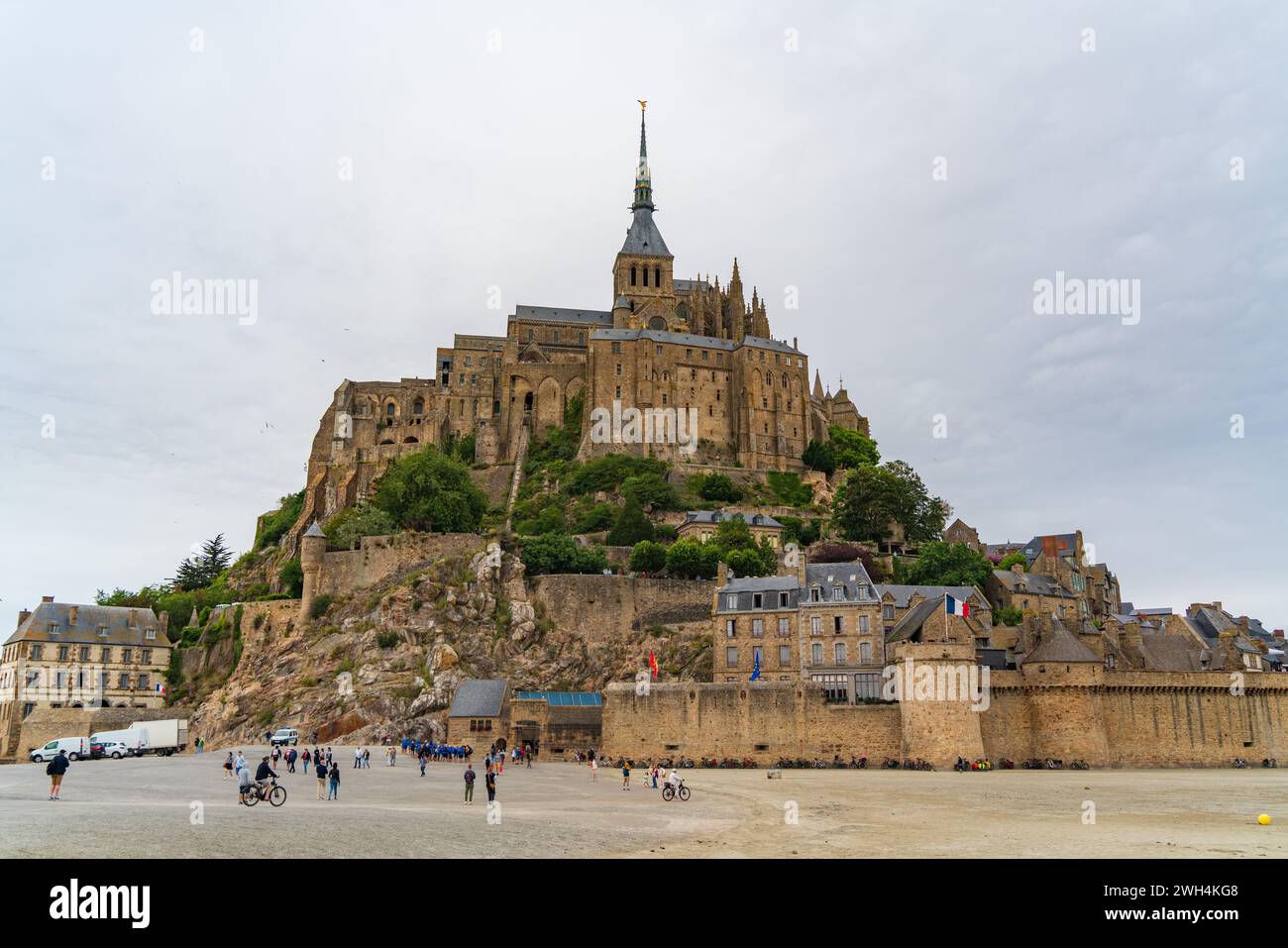 Mont Saint Michel, eine UNESCO-Insel in der Normandie, Frankreich Stockfoto