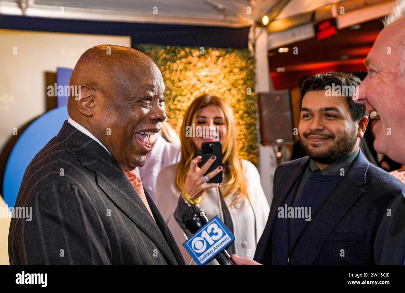 Ehemaliger Bürgermeister von San Francisco und Sprecher der kalifornischen Versammlung Willie J. Brown, Jr. vor seiner Einsetzung in die California Hall of Fame. Stockfoto