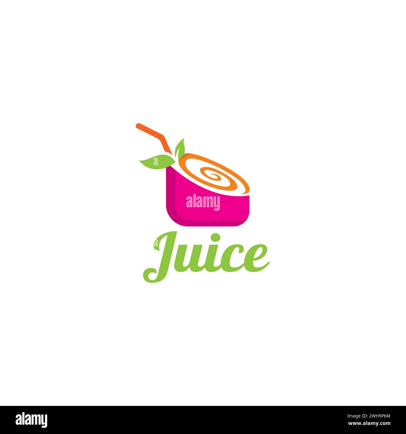 Eissaftfrüchte-Logo. Getränk-Logo Stock Vektor