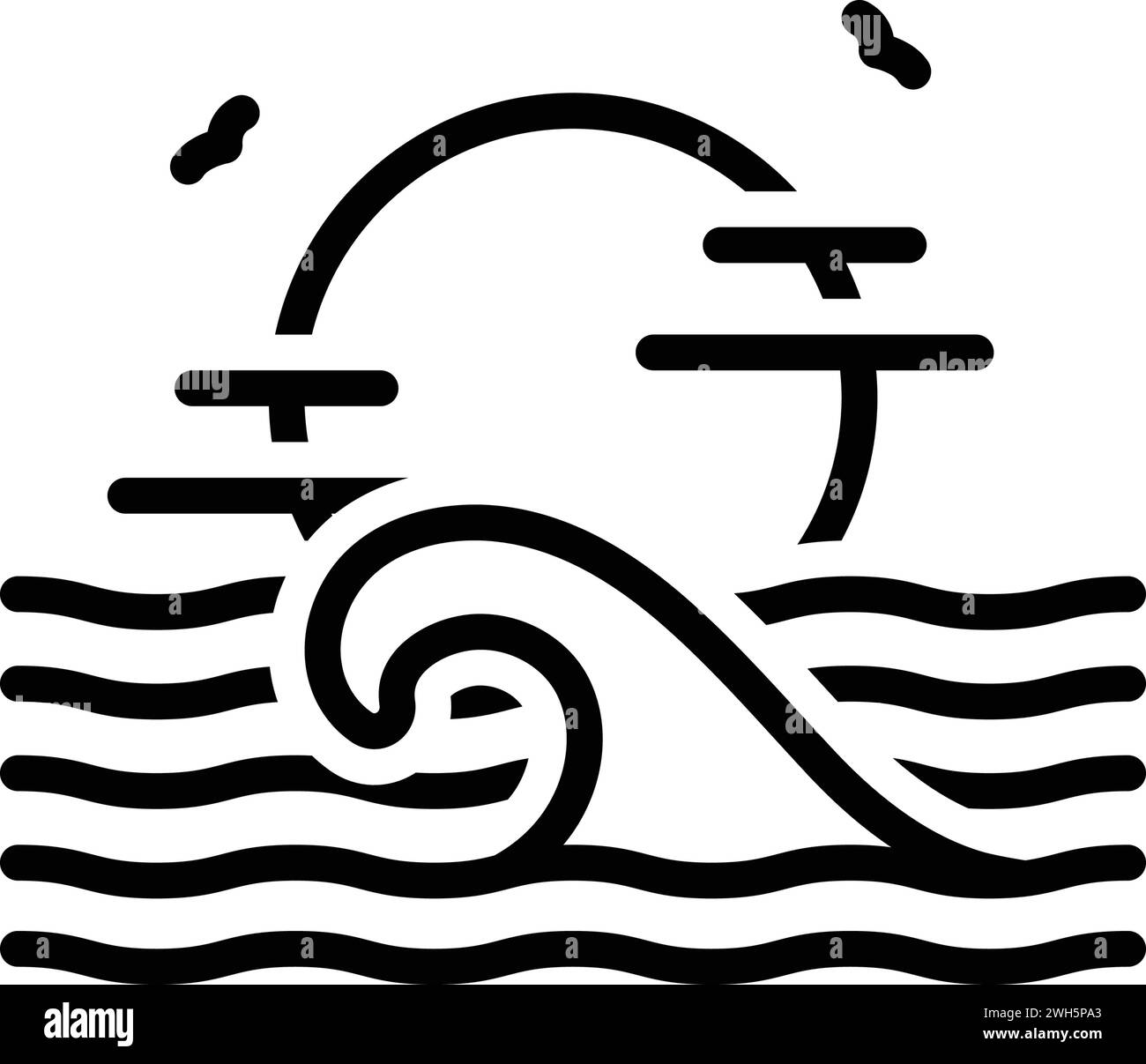 Symbol für Ozean, Meer Stock Vektor