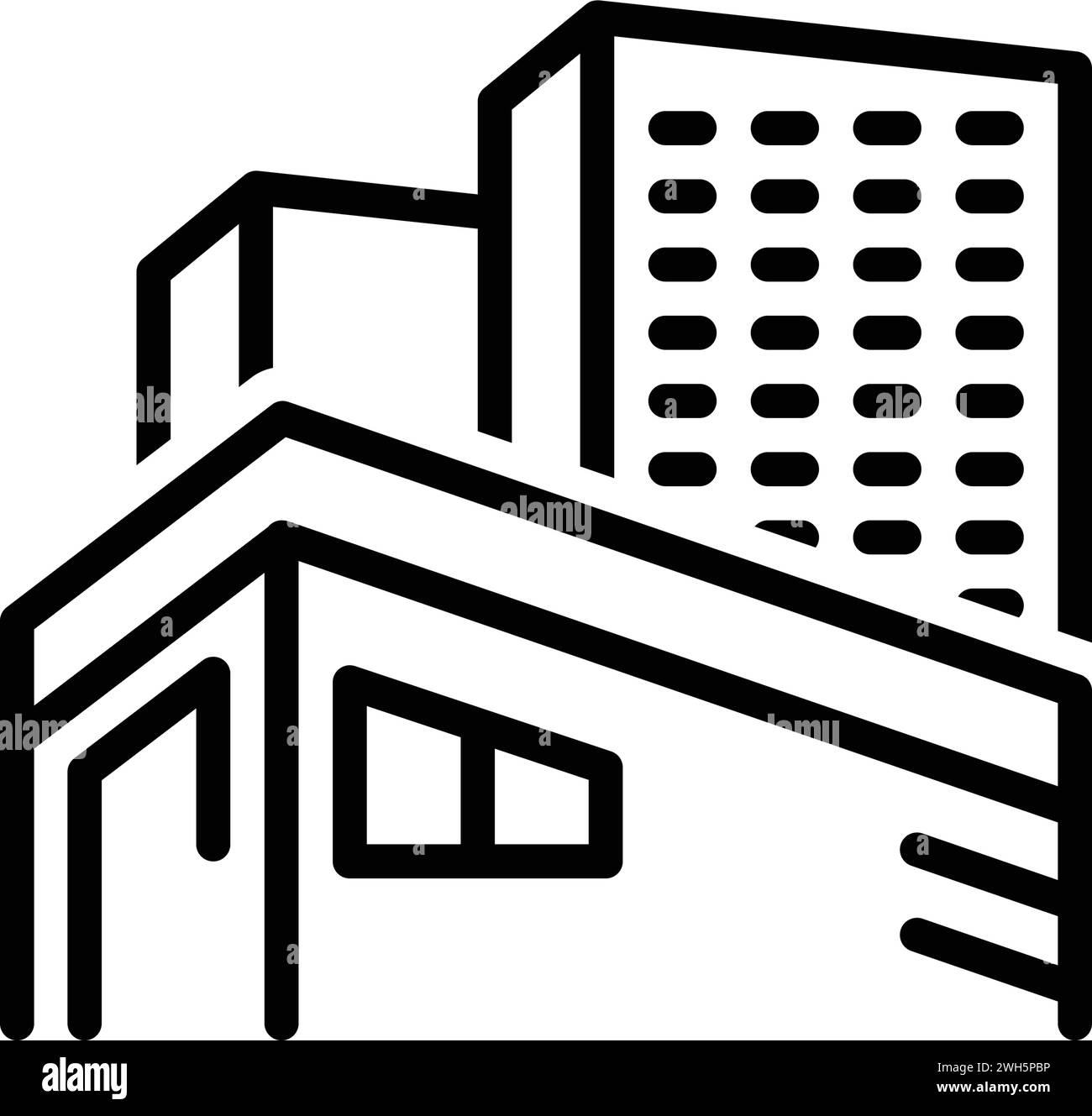 Symbol für Hauptsitz, Hauptsitz Stock Vektor