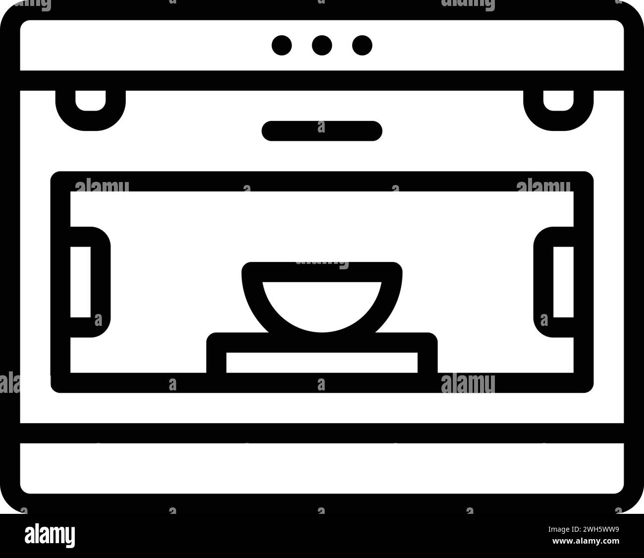 Symbol für Ofen, Mikrowelle Stock Vektor