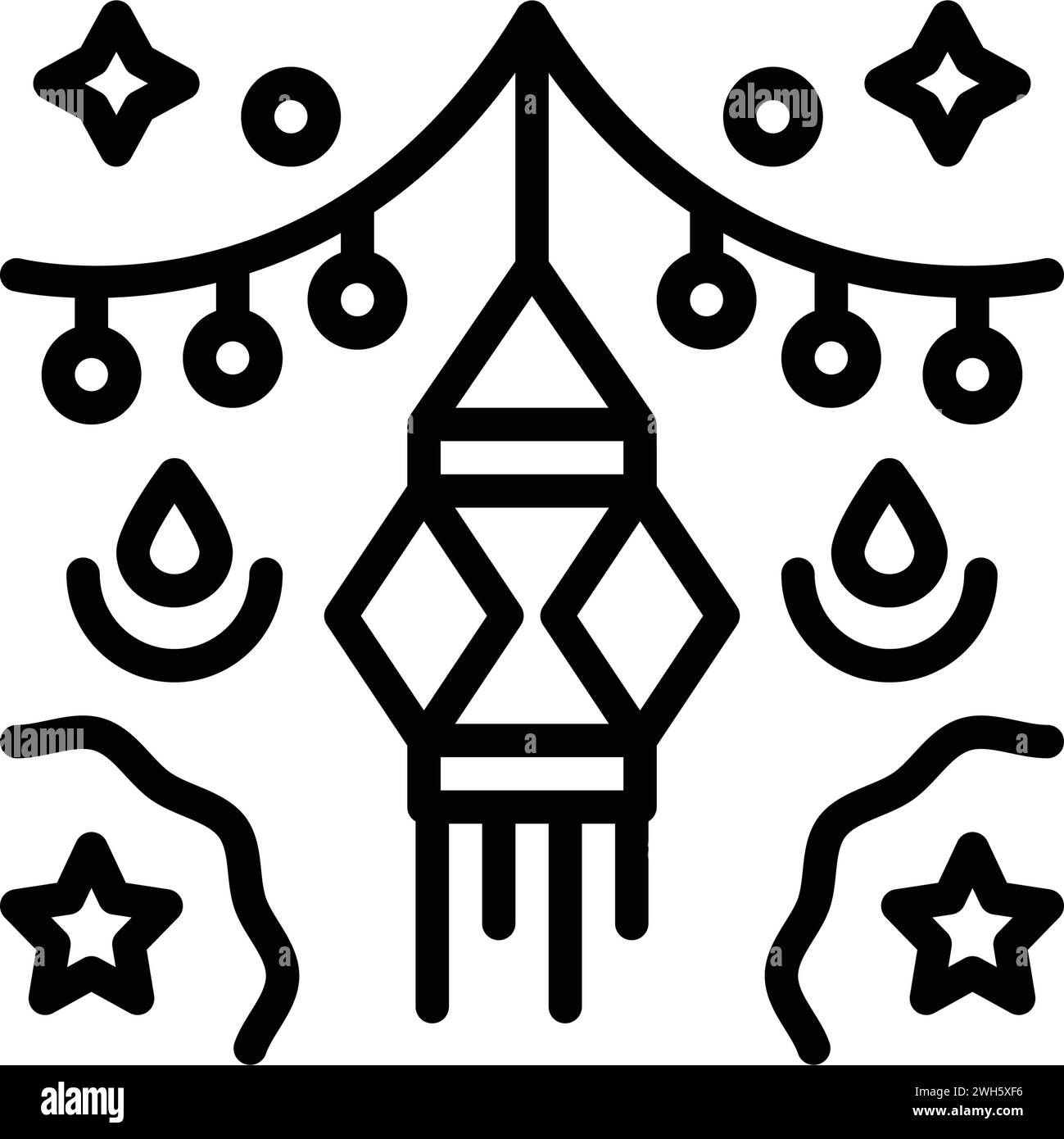 Symbol für Festivals, Zeremonie Stock Vektor