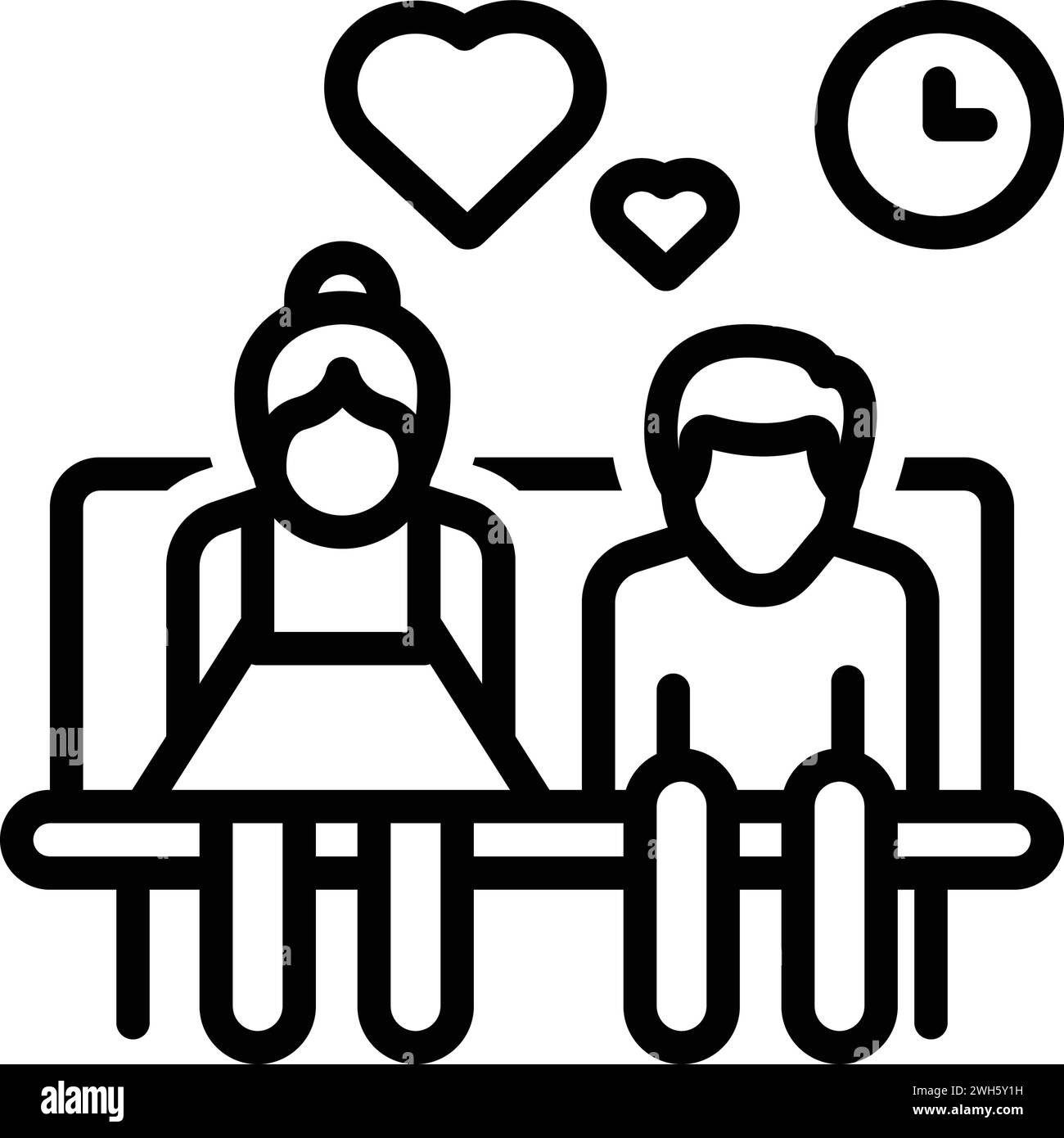 Symbol für Dating, Liebhaber Stock Vektor