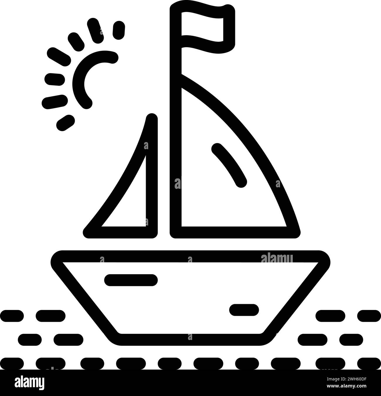 Symbol für Yachthafen, Werft Stock Vektor