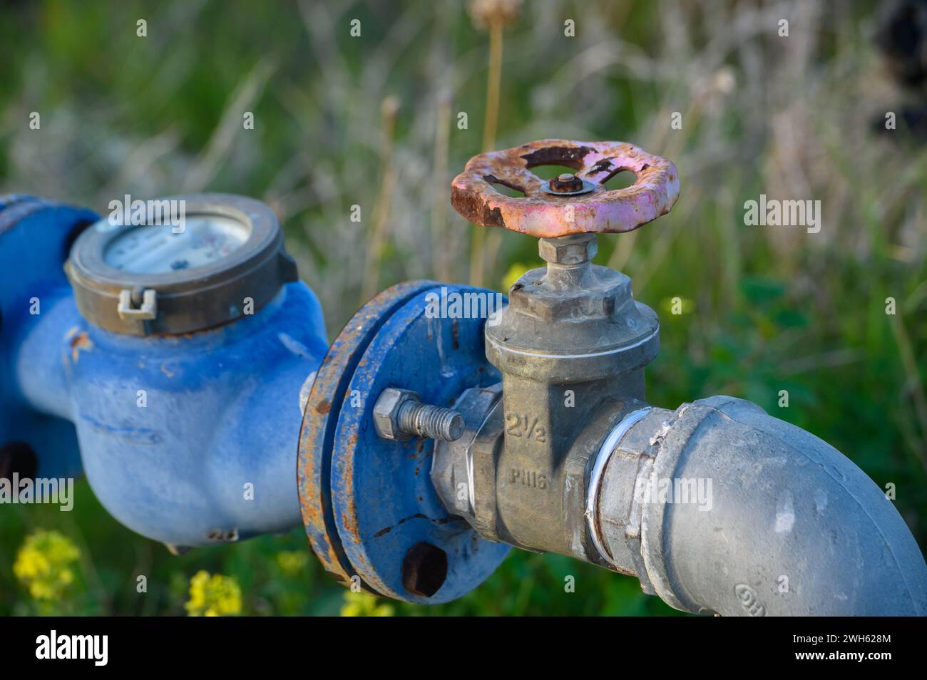 Wasserzähler in einem Dorf auf Zypern 3 Stockfoto