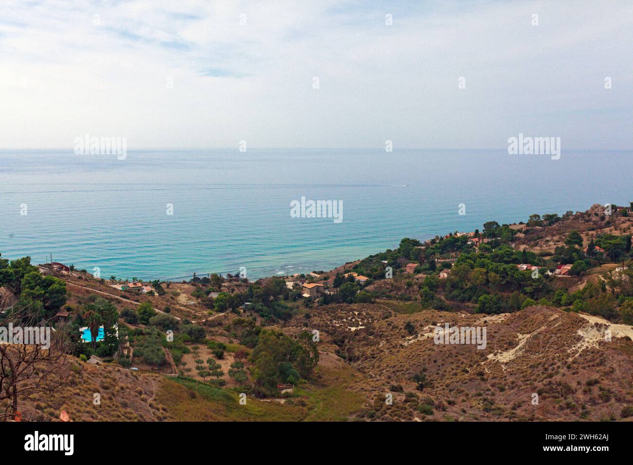 Blick auf die Straße von Rosolini, Sizilien Stockfoto