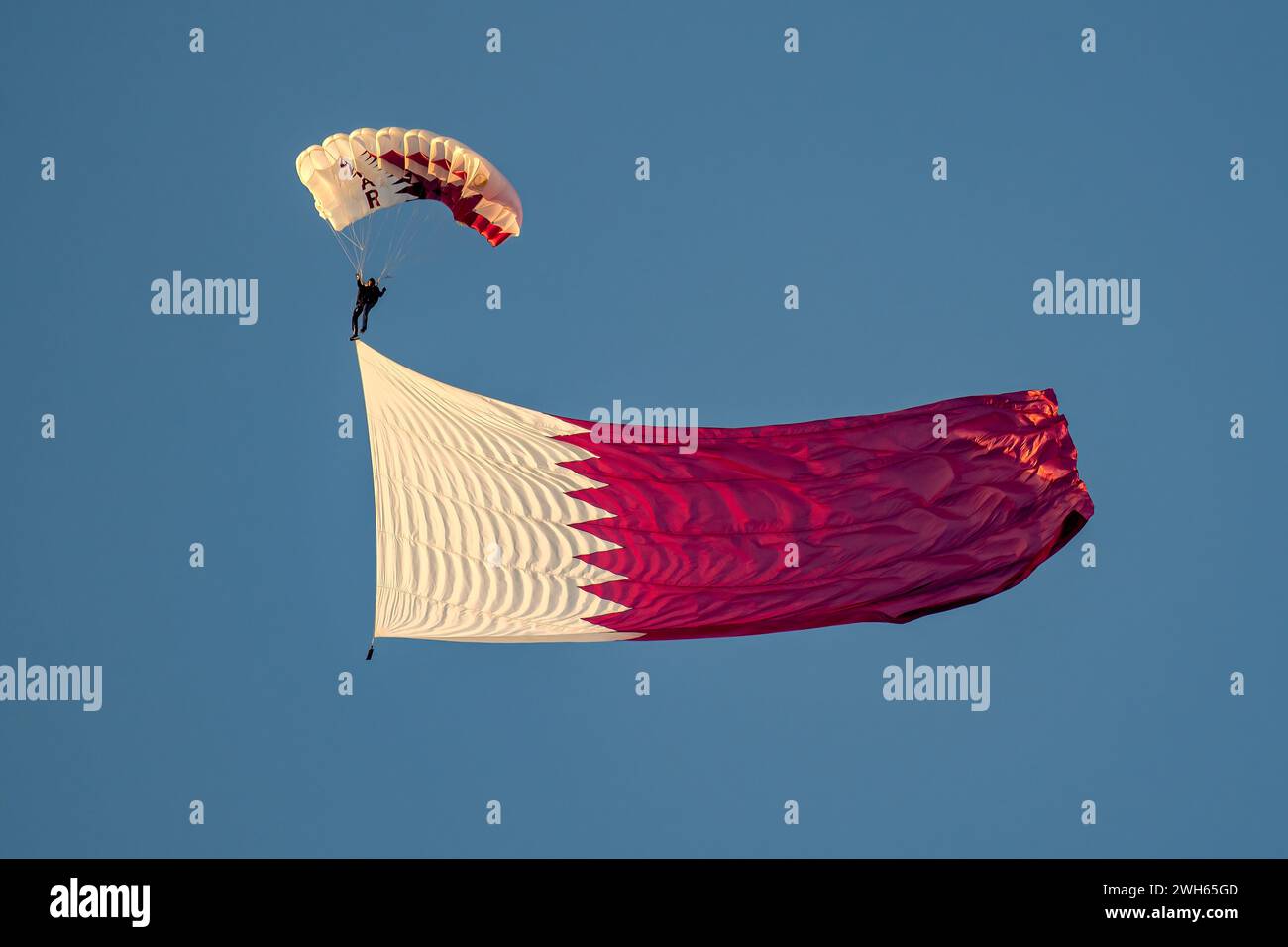 Fallschirmspringen Team Lekhwiya Forces Katara Events AFC Cup 2023 Stockfoto