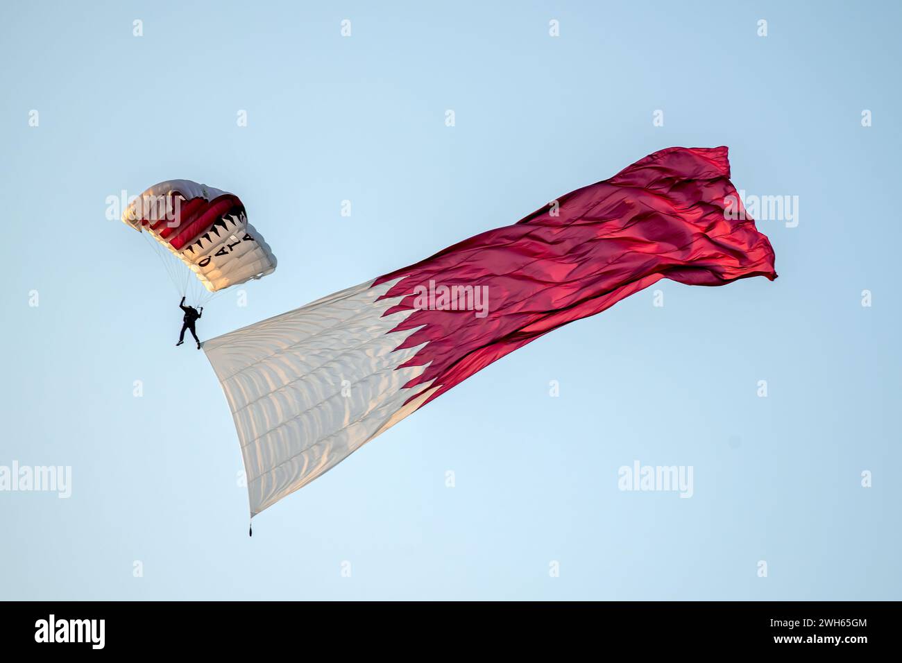 Fallschirmspringen Team Lekhwiya Forces Katara Events AFC Cup 2023 Stockfoto