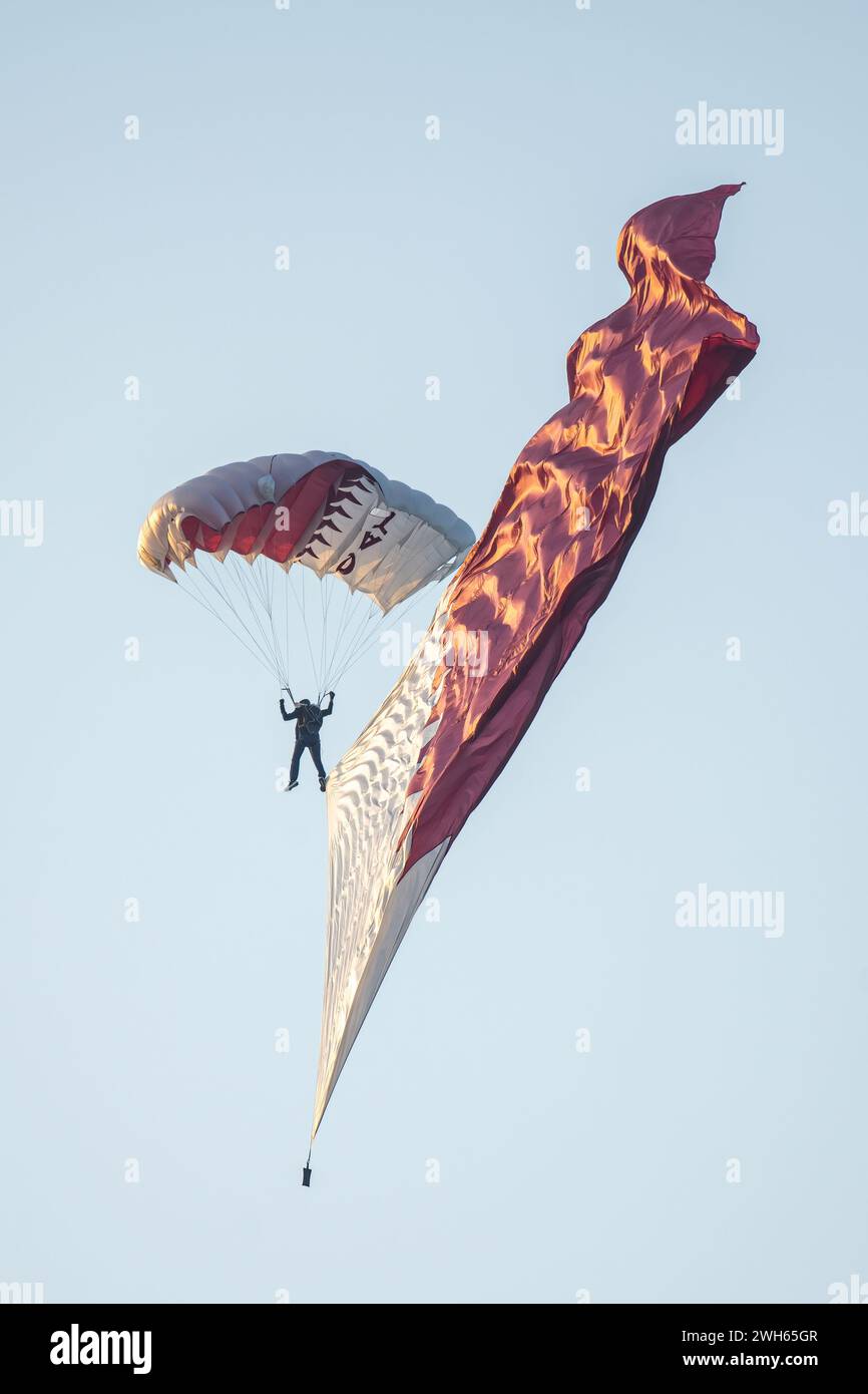Fallschirmspringen Team Lekhwiya Forces Katara Events AFC Cup 2023 Stockfoto