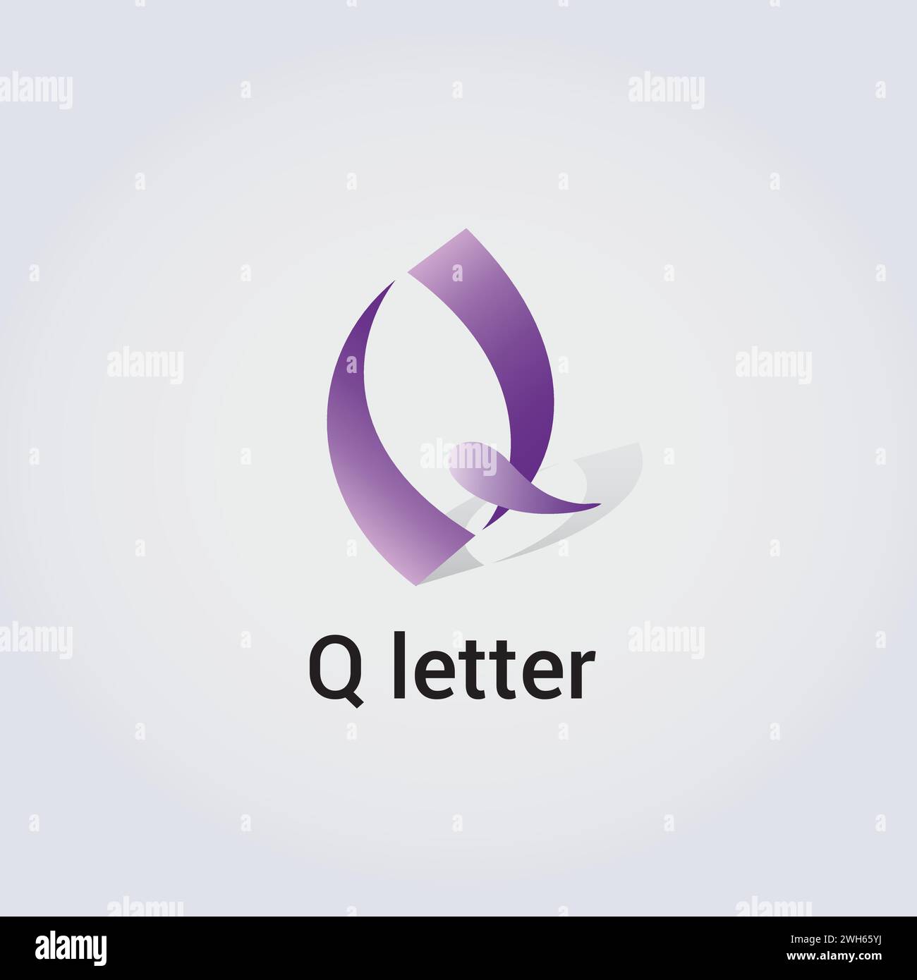 Q Buchstabe Icon Design Single isoliertes Logo Design Marke Corporate Identity verschiedene Farben editierbare Vorlage Vektor Monogramm Emblem Illustration Marke Stock Vektor