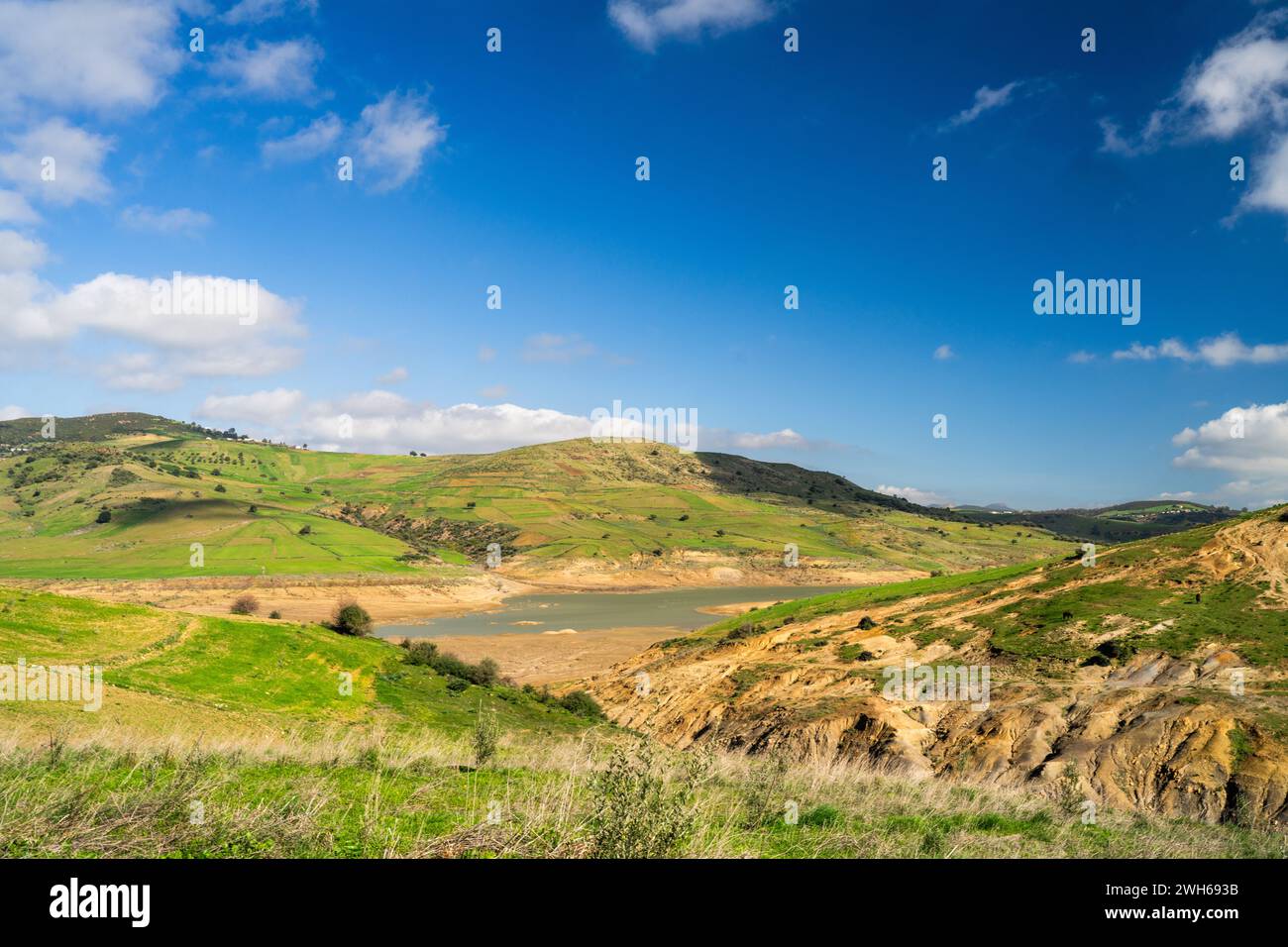 Landschaft des nördlichen Tunesiens - Sejnene - Tunesien Stockfoto