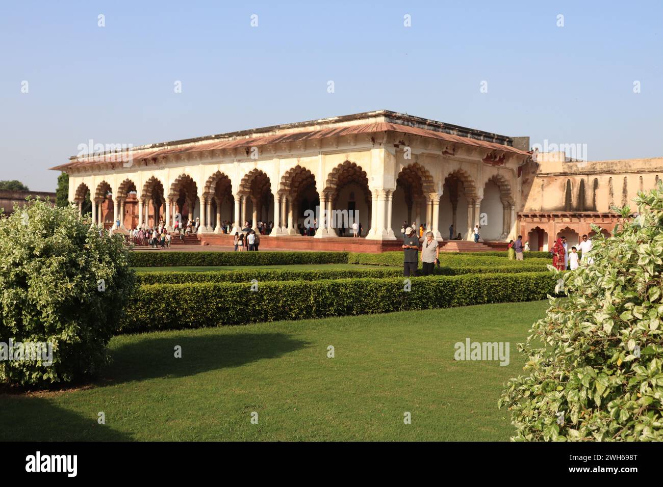 Historische Denkmäler indiens , Diwan-i-aam-Denkmal in Delhi, (Rotes Fort) Stockfoto