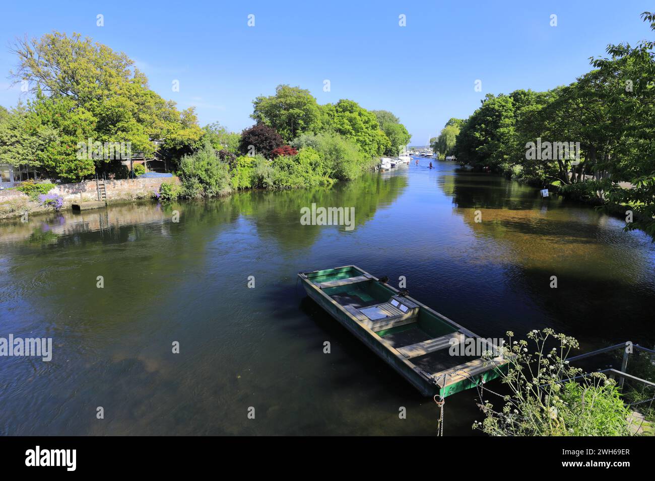 Die königliche Fischerei, Fluss Avon, Christchurch Town, Dorset County; England, UK Stockfoto