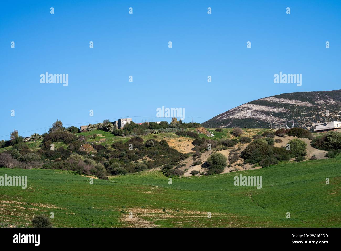 Landschaft des nördlichen Tunesiens - Sejnene - Tunesien Stockfoto