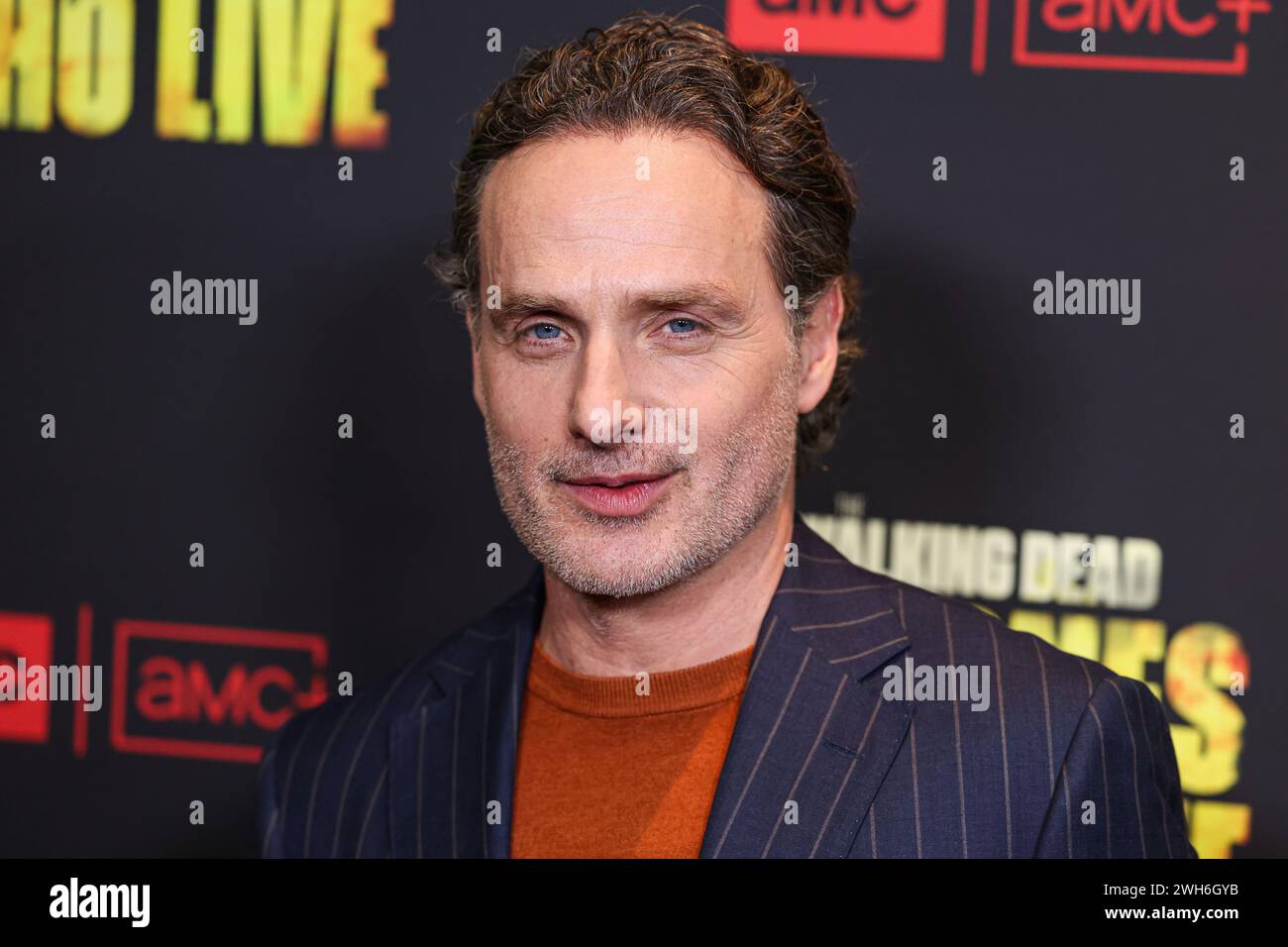 HOLLYWOOD, LOS ANGELES, KALIFORNIEN, USA - FEBRUAR 07: Andrew Lincoln kommt zur Los Angeles Premiere von AMC+'s The Walking Dead: the Ones Who Live' Staffel 1 fand am 7. Februar 2024 im Linwood Dunn Theater im Pickford Center for Motion Picture Study in Hollywood, Los Angeles, Kalifornien, USA statt. (Foto: Xavier Collin/Image Press Agency) Stockfoto