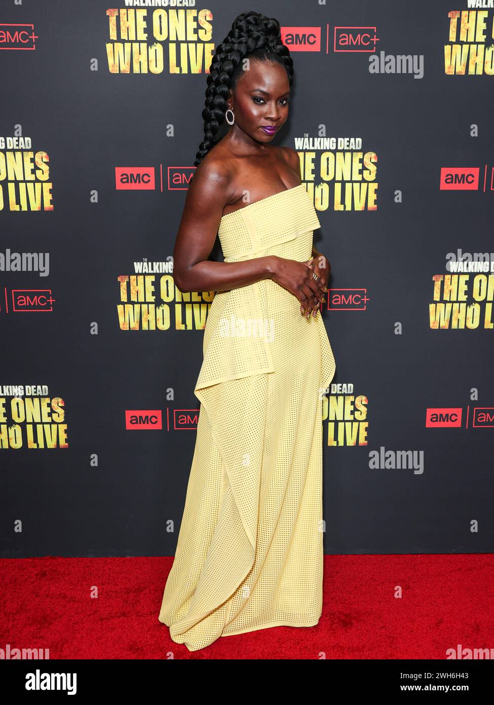HOLLYWOOD, LOS ANGELES, KALIFORNIEN, USA - FEBRUAR 07: Danai Gurira kommt zur Los Angeles Premiere von AMC+'s The Walking Dead: the Ones Who Live' Staffel 1 fand am 7. Februar 2024 im Linwood Dunn Theater im Pickford Center for Motion Picture Study in Hollywood, Los Angeles, Kalifornien, USA statt. (Foto: Xavier Collin/Image Press Agency) Stockfoto