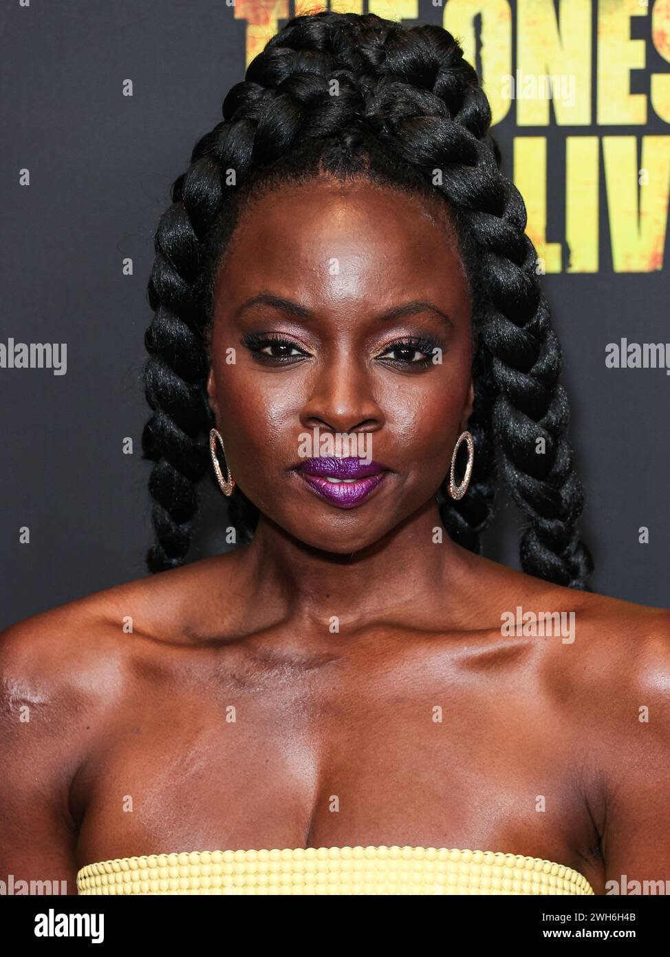 HOLLYWOOD, LOS ANGELES, KALIFORNIEN, USA - FEBRUAR 07: Danai Gurira kommt zur Los Angeles Premiere von AMC+'s The Walking Dead: the Ones Who Live' Staffel 1 fand am 7. Februar 2024 im Linwood Dunn Theater im Pickford Center for Motion Picture Study in Hollywood, Los Angeles, Kalifornien, USA statt. (Foto: Xavier Collin/Image Press Agency) Stockfoto