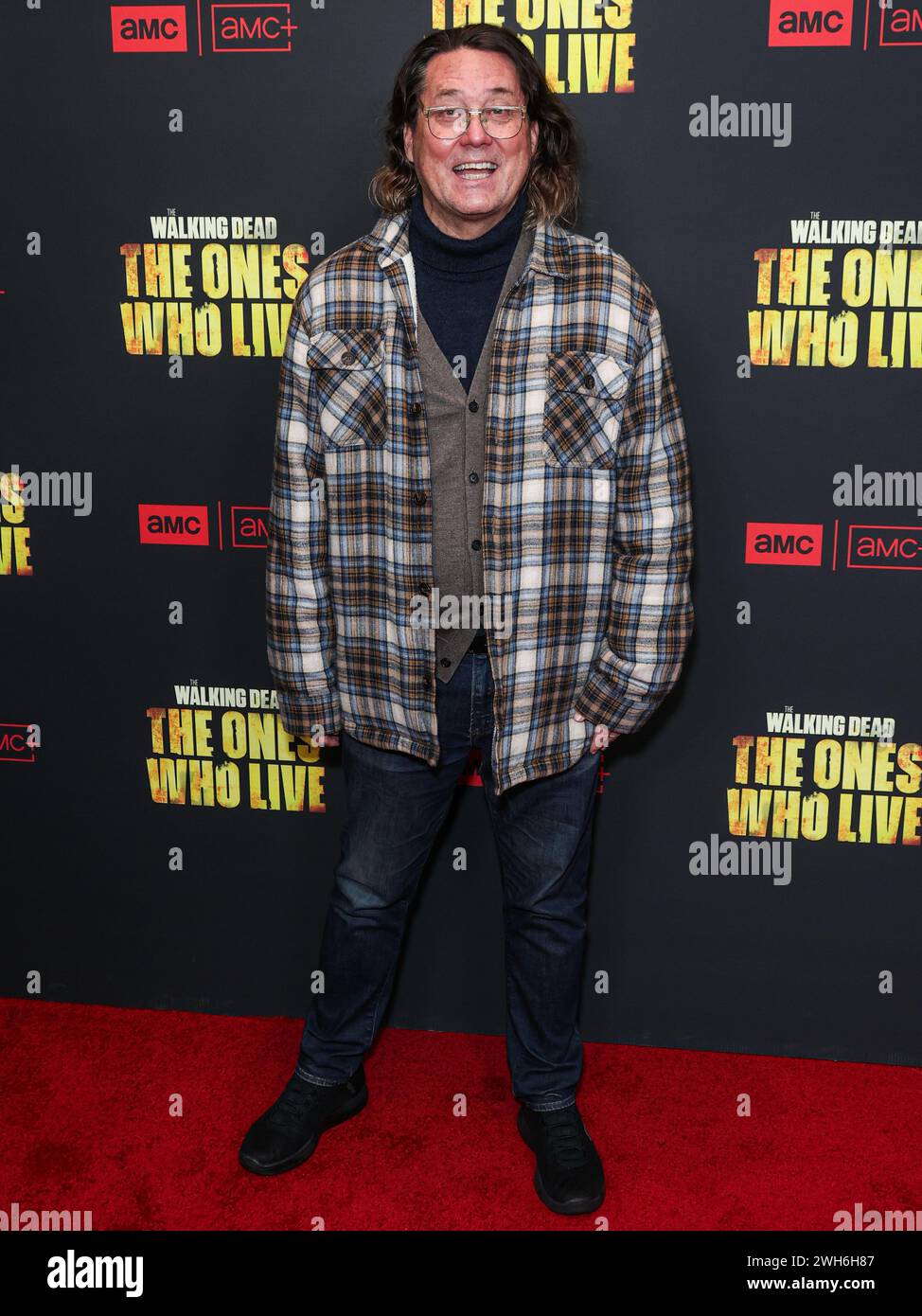 HOLLYWOOD, LOS ANGELES, KALIFORNIEN, USA - FEBRUAR 07: Doug Benson kommt zur Los Angeles Premiere von AMC+'s The Walking Dead: the Ones Who Live' Staffel 1 fand am 7. Februar 2024 im Linwood Dunn Theater im Pickford Center for Motion Picture Study in Hollywood, Los Angeles, Kalifornien, USA statt. (Foto: Xavier Collin/Image Press Agency) Stockfoto