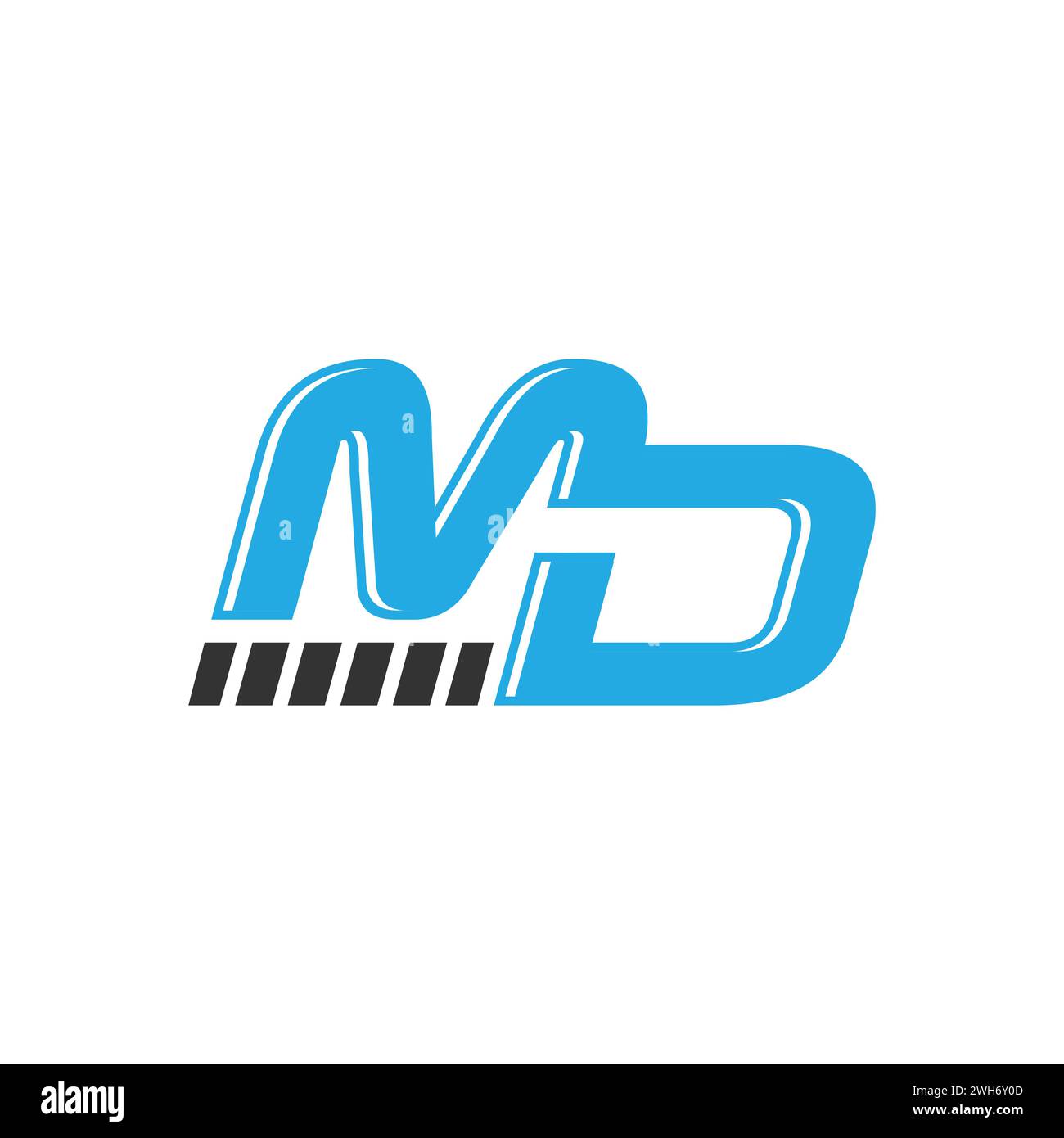 Anfangsbuchstabe md-Logo – minimales Vektorbild. MD- oder DM-Letter-Logo. Einzigartiges attraktives kreatives modernes Initial MD DM M D Initial-basiertes Letter-Symbol-Protokoll Stock Vektor