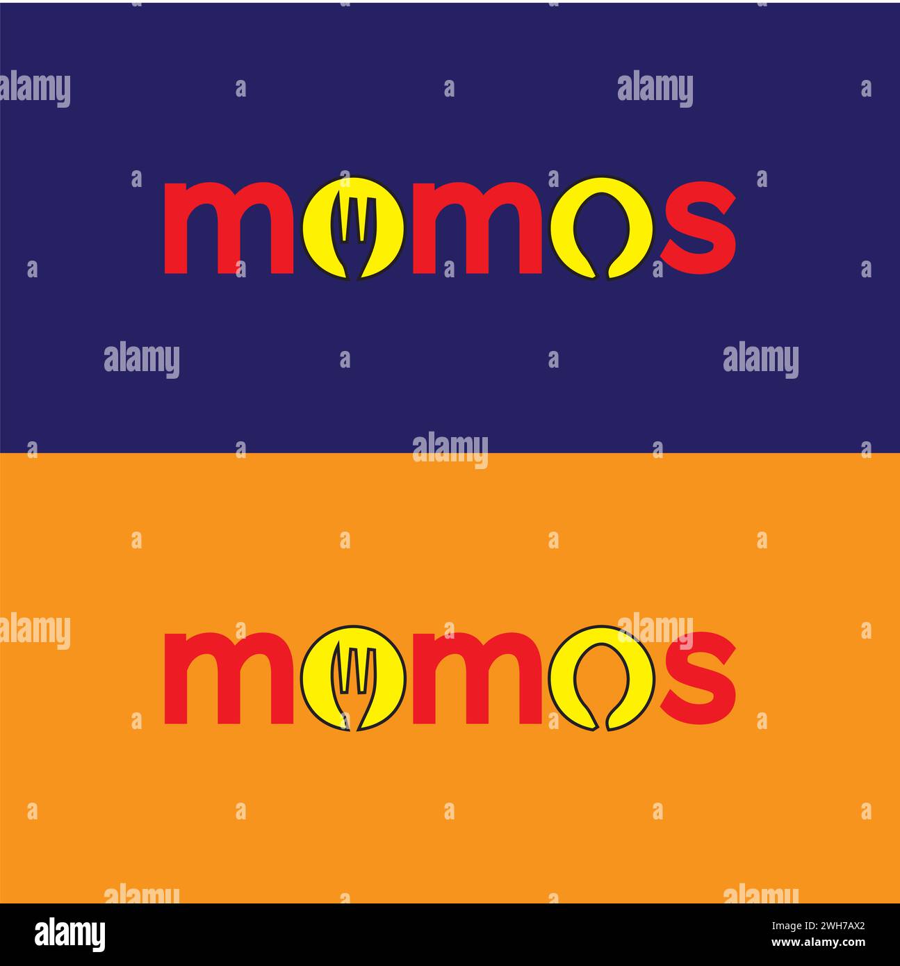 Momo Vektor-Logo. Momo Rasturrent Logo Stock Vektor
