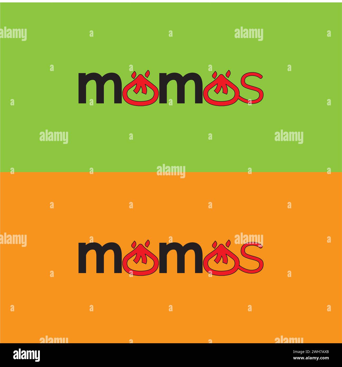 Momo Vektor-Logo. Momo Rasturrent Logo Stock Vektor
