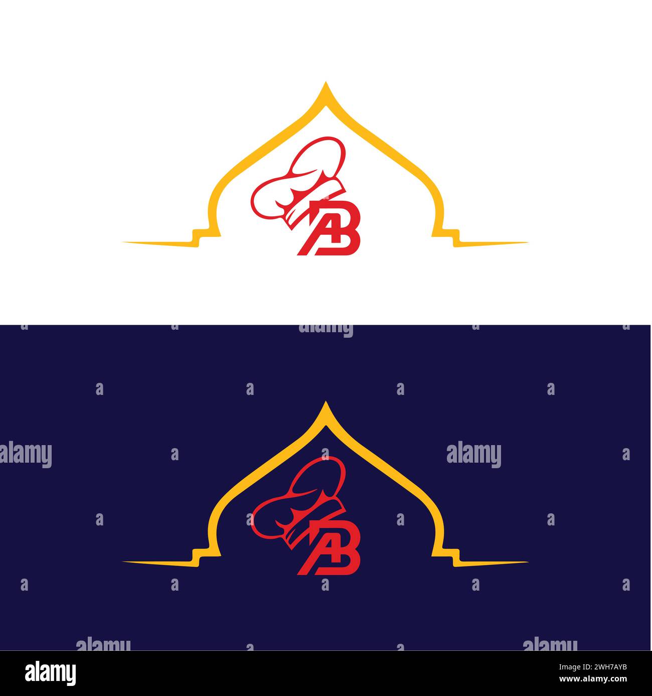 Ab Food Logo. Ab rastaurent Logo.ab Vektor Logo Stock Vektor