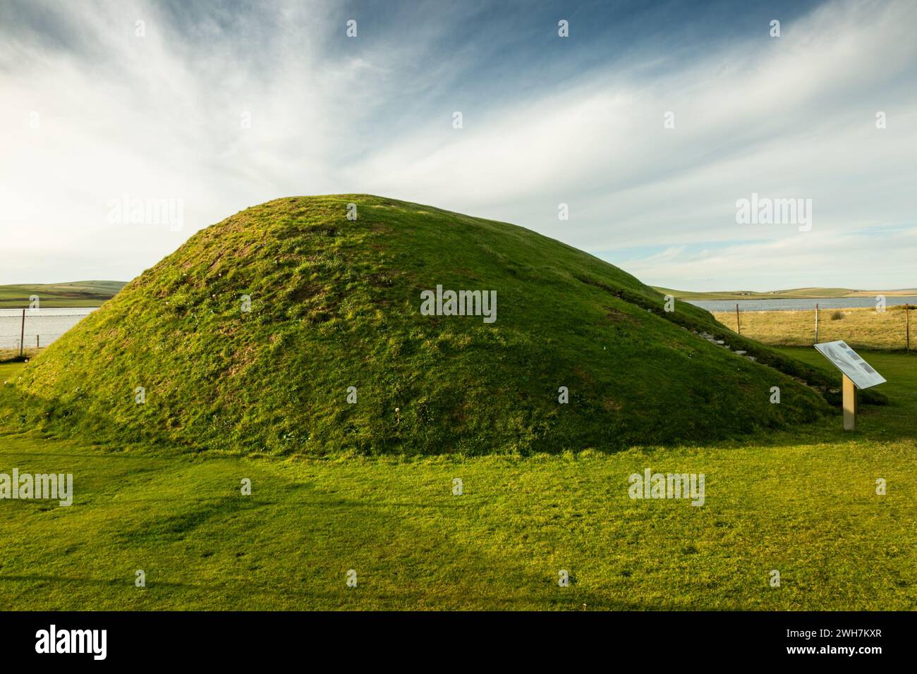 Unstan Chambered Cairn, Orkney, Vereinigtes Königreich Stockfoto