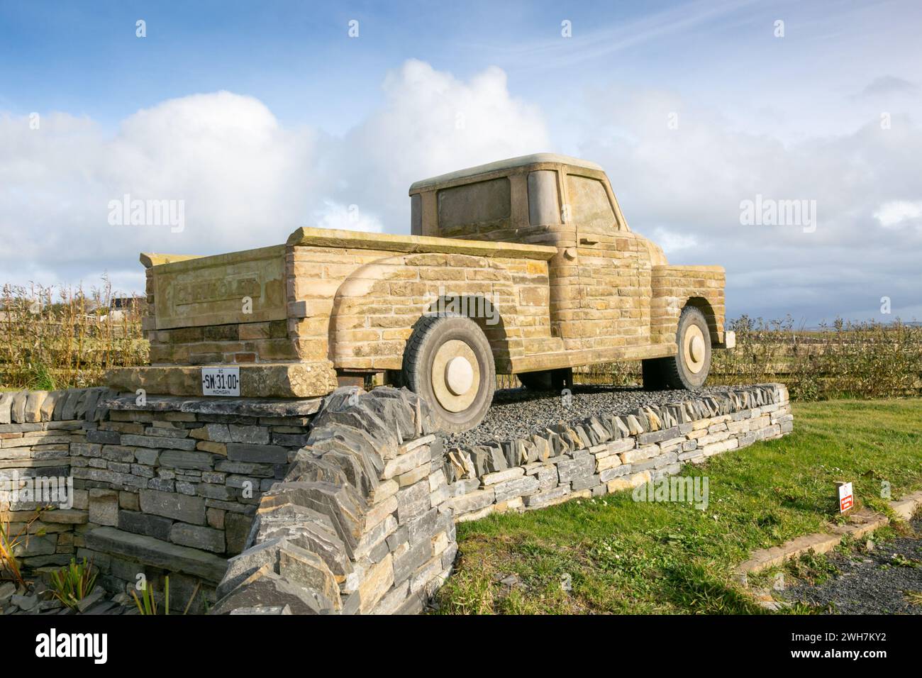 1950er Jahre amerikanischer Chevy Pick-up in Stone, Orkney, Großbritannien Stockfoto