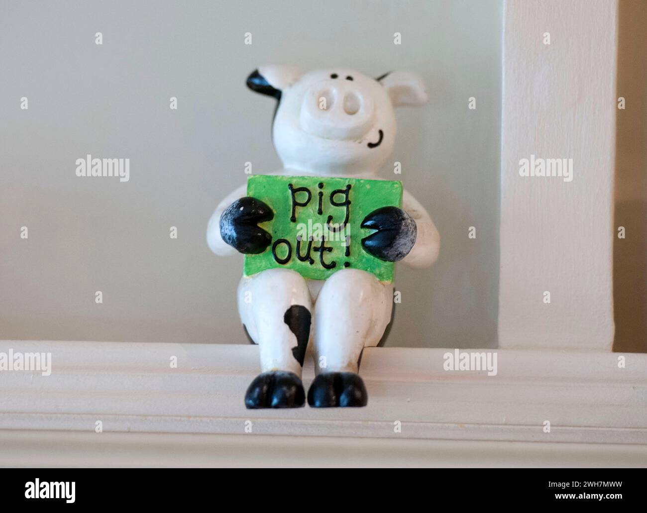 Pig-out-Ornament Stockfoto