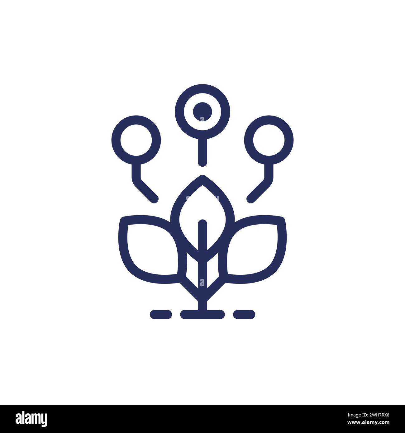 Symbol für Smart Farming, Linienpiktogramm Stock Vektor