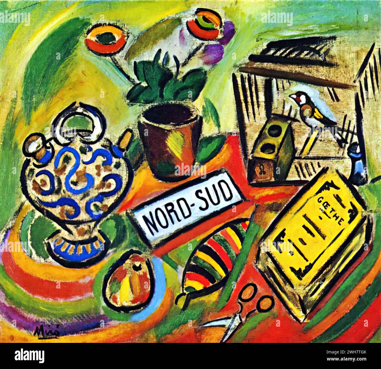 Nord-Sud, 1917 (Öl auf Leinwand) von Miro, Joan (1893-1983) Spanisch. Stock Vektor