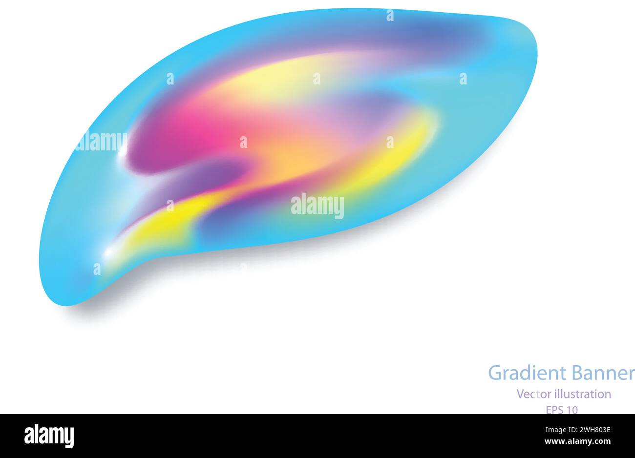Verlaufslogo . Bunter Tropfen, Vektor. Design-Vorlage. Helles Banner, Aufkleber, Etikett. Stock Vektor