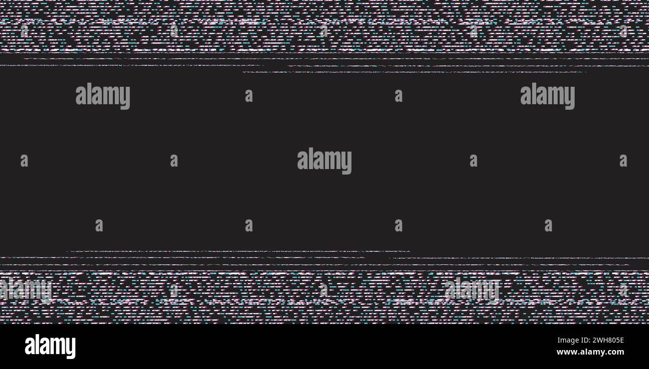 Glitch-Rahmen, Vektor. Abstrakte Pixel-Rauschlücke. Videoschaden. Stock Vektor