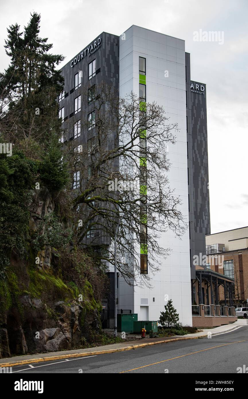 Courtyard Hotel an der Gordon Street in Nanaimo, British Columbia, Kanada Stockfoto