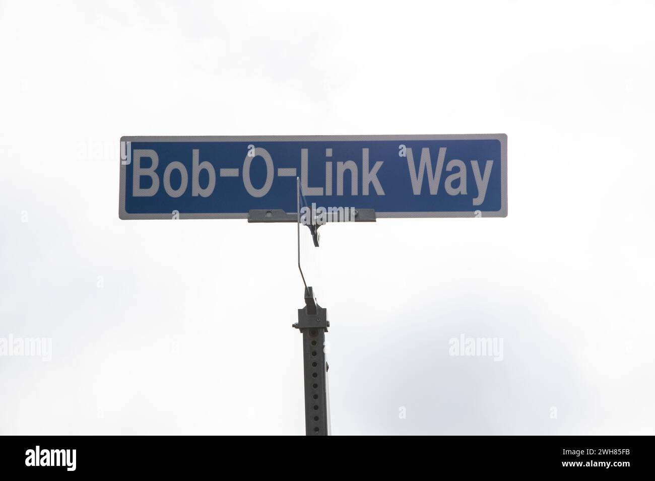 Straßenschild Bob-O-Link Way in Nanaimo, British Columbia, Kanada Stockfoto