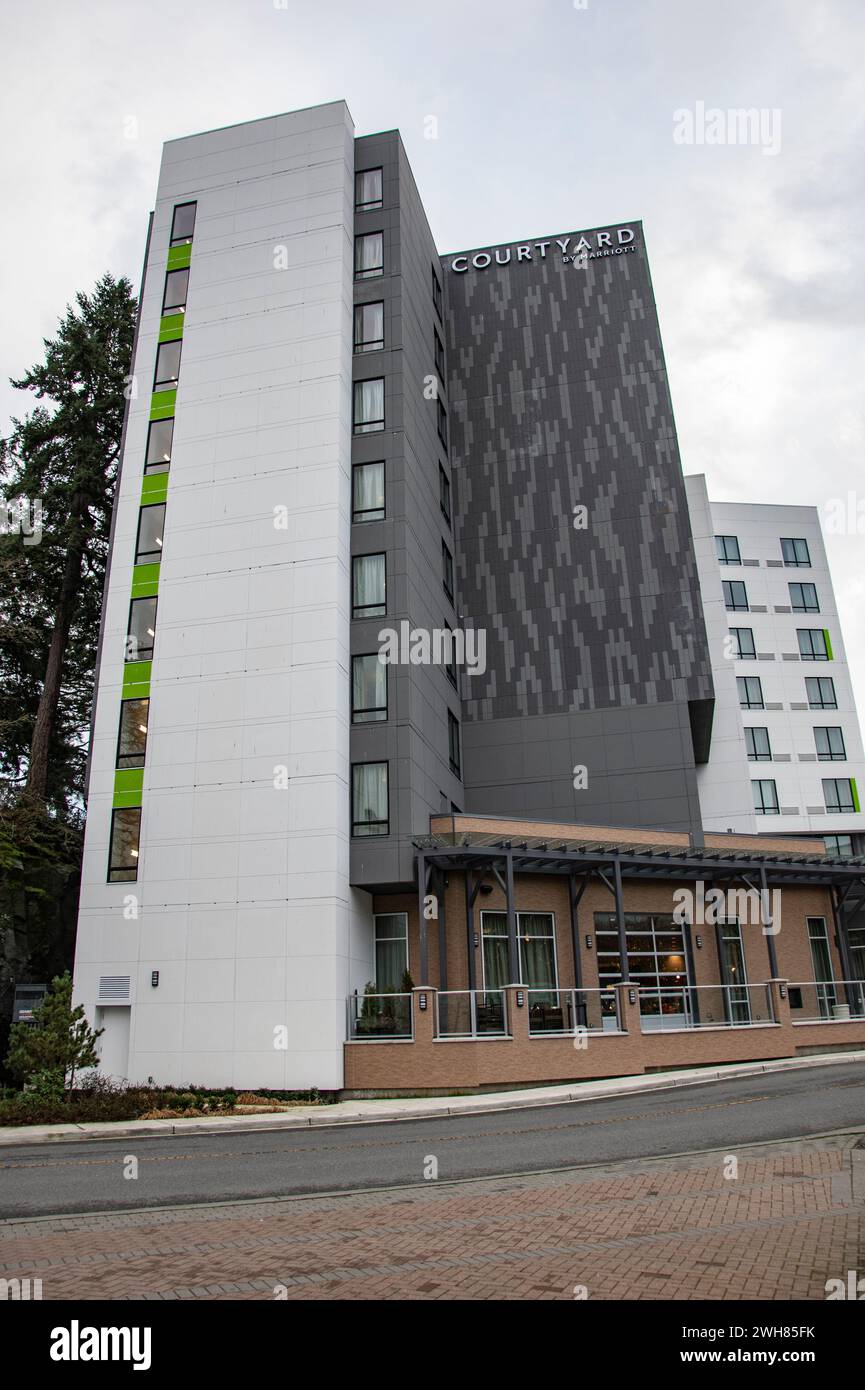 Courtyard Hotel an der Gordon Street in Nanaimo, British Columbia, Kanada Stockfoto