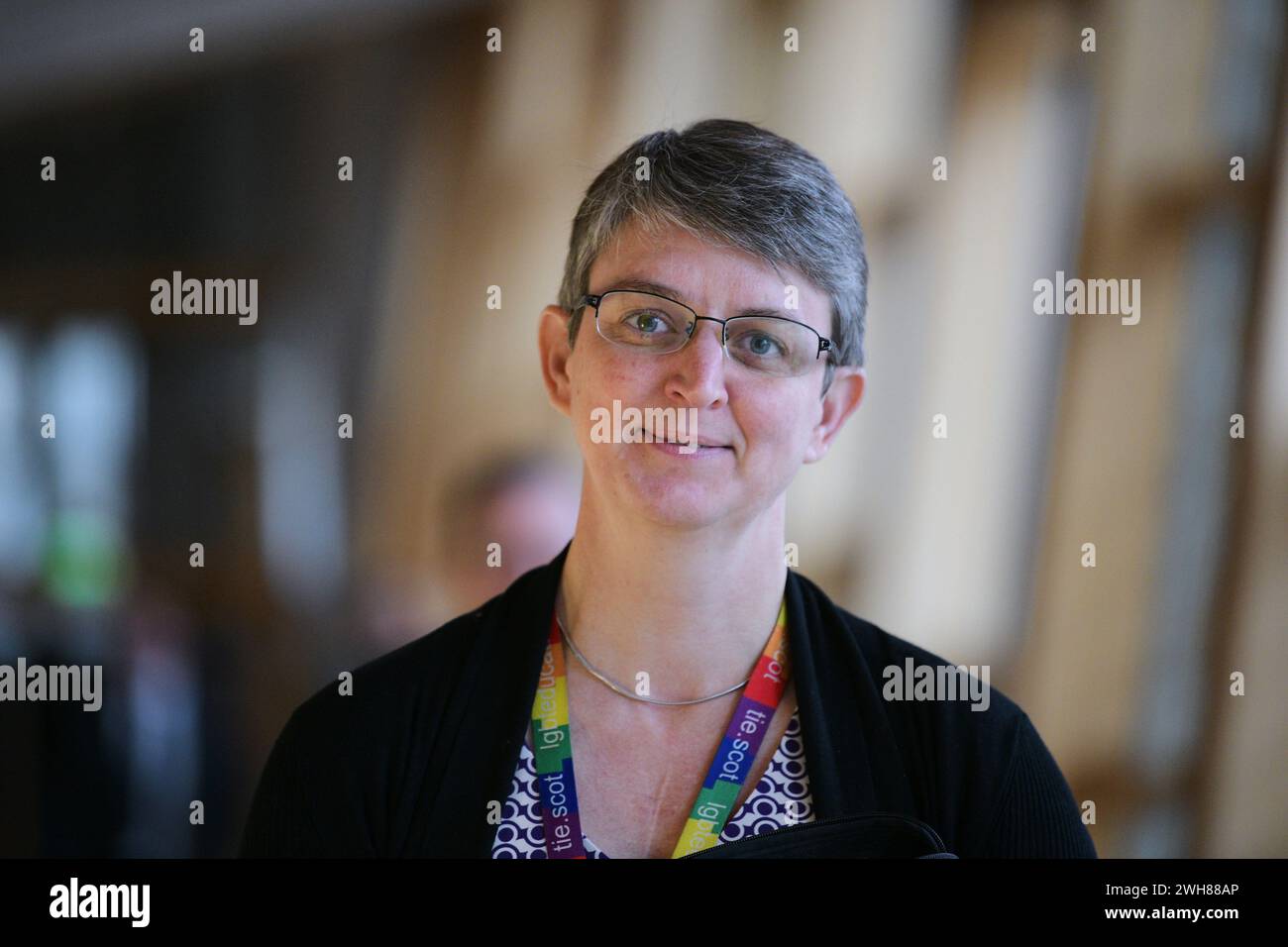 Edinburgh Schottland, Vereinigtes Königreich 08. Februar 2024. Maggie Chapman, Mitglied des schottischen Parlaments. Credit sst/alamy Live News Stockfoto