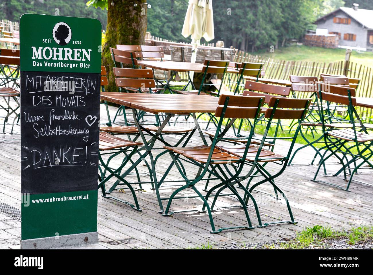 Gästegarten, Selbstbedienung Stockfoto