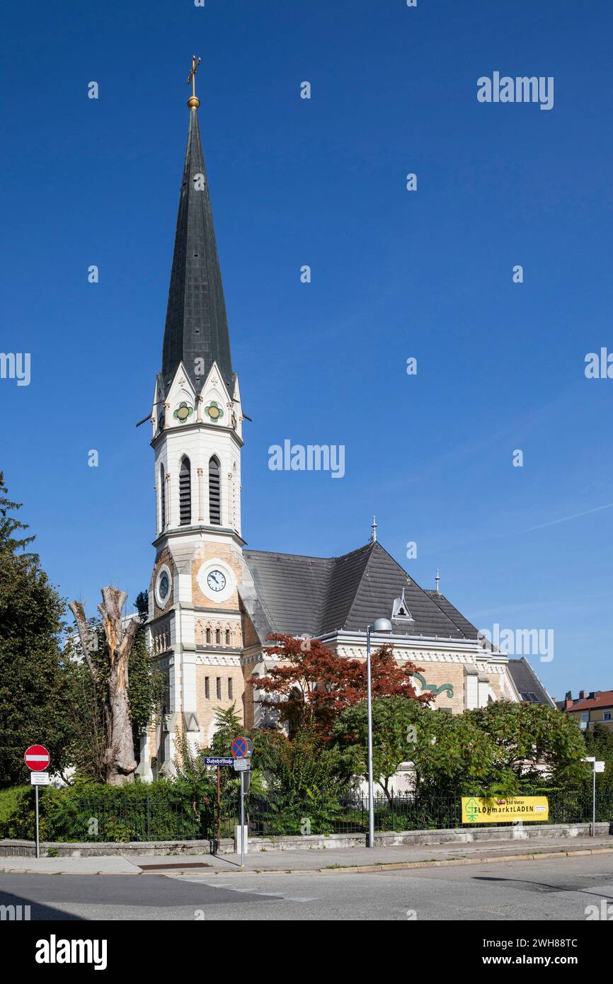 Evangelische Pfarrei A. B. in Steyr, Oberösterreich, Österreich Stockfoto