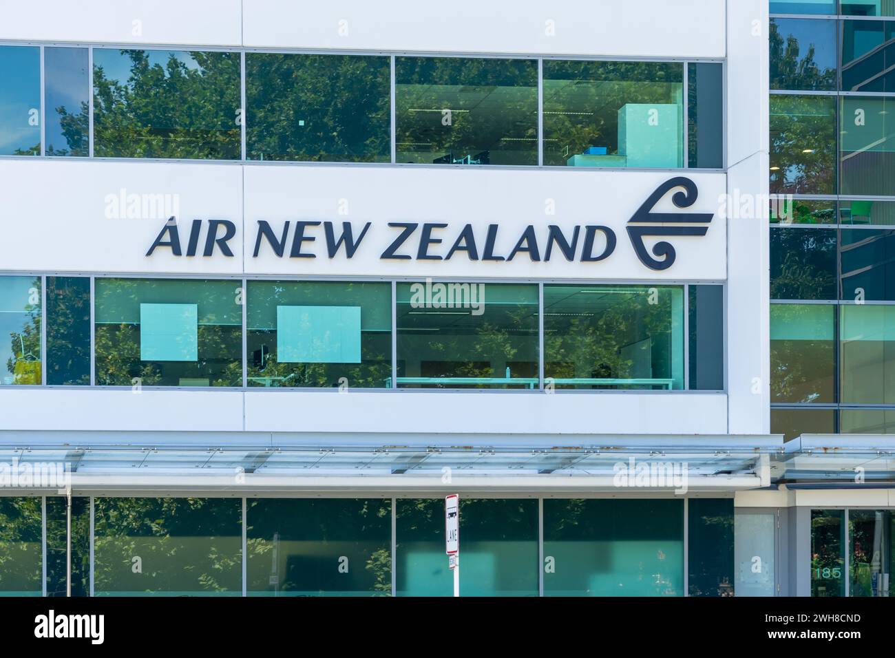 Auckland, Neuseeland - 30. Januar 2024: Air New Zealand Corporate Office in Auckland, Neuseeland. Stockfoto