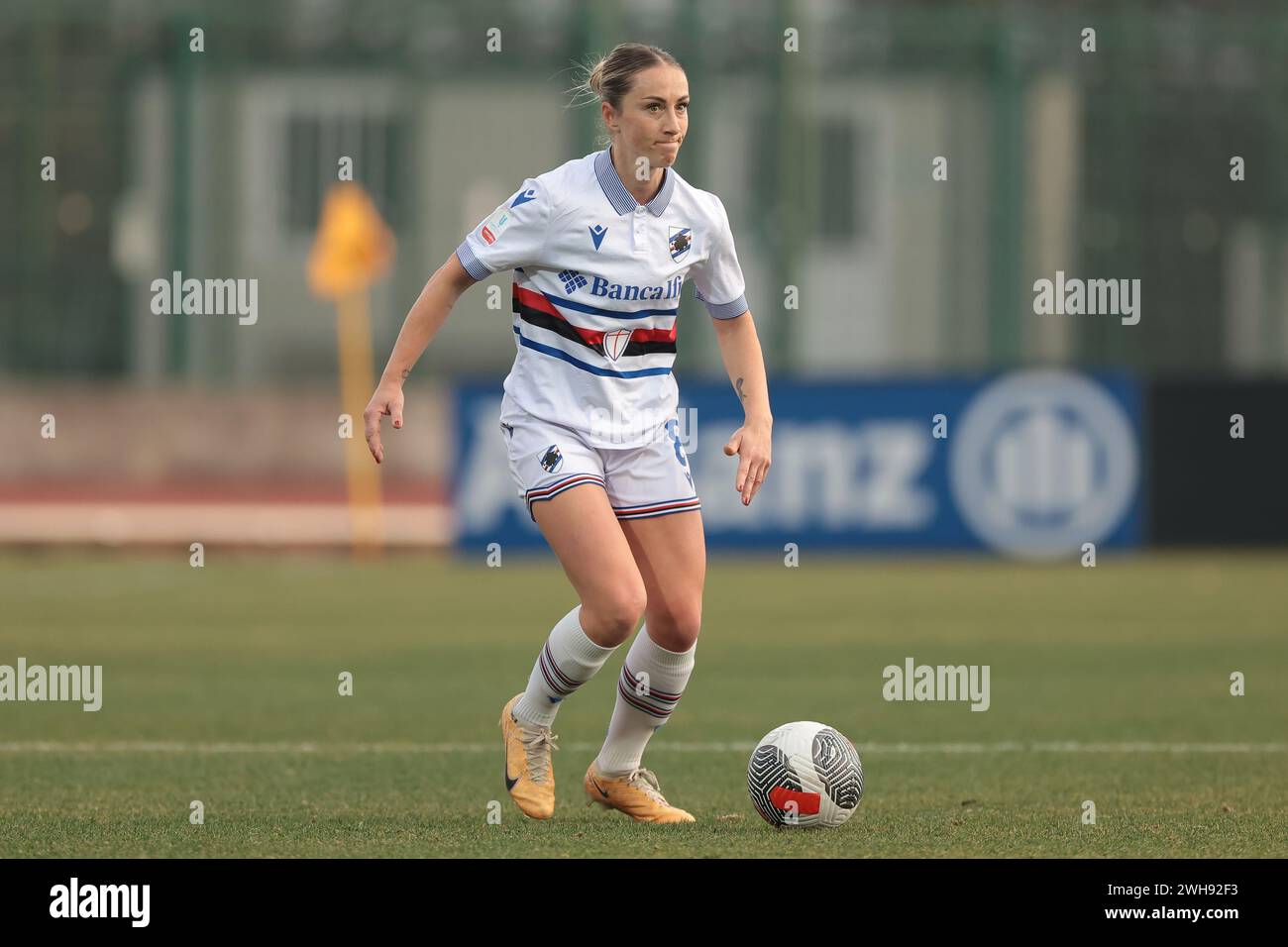 Biella, Italien. Februar 2024. Rachel Cuschieri von der UC Sampdoria während des Coppa Italia Femminile Matches im Stadio Vittorio Pozzo, Biella. Der Bildnachweis sollte lauten: Jonathan Moscrop/Sportimage Credit: Sportimage Ltd/Alamy Live News Stockfoto