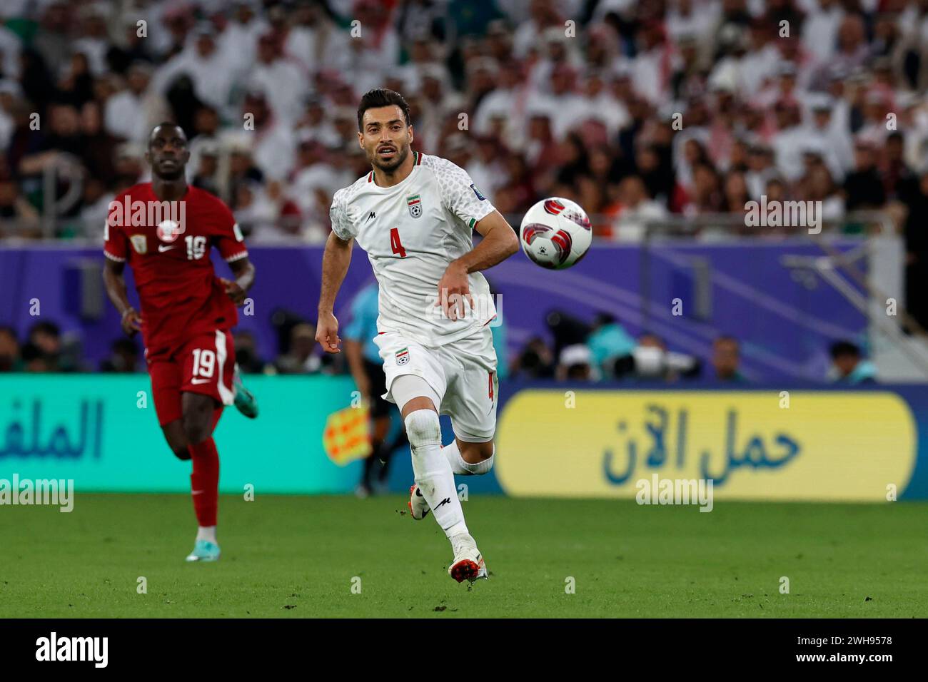 Doha, Katar. Februar 2024. Shoja Khalilzadeh (IRI) Fußball/Fußball : Halbfinalspiel der AFC Asienmeisterschaft Katar 2023 zwischen Iran 2-3 Katar im Al Thumama Stadium in Doha, Katar. Quelle: AFLO/Alamy Live News Stockfoto